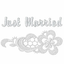Weiße Spitze-Hochzeit - gerade verheiratet Jacke