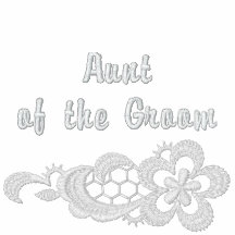 Weiße Spitze-Hochzeit - Tante des Bräutigams