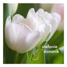 Weiße Tulpen • Hochzeits-Einladung