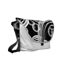 Weiße und graue Blasen Kuriertasche