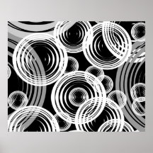 Weiße und graue Blasen Plakatdruck