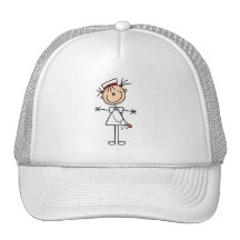 Weiße weibliche Geschenke der Strichmännchen-Krank Baseballkappen