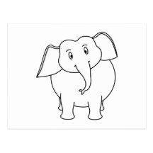 Weißer Elefant Postkarten