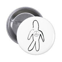 Weißer FireWater-Typ-Knopf Anstecknadelbutton