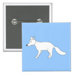 Weißer Fox. Button