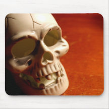 Weißer Halloween-Schädel Mousepad