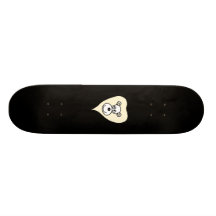 Weißer Löwe-Cartoon Bedrucktes Skateboard