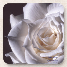 Weißer Rosen-Korken-Untersetzer