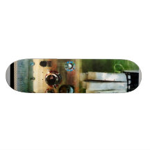 Weißer Schlauch und Düsen Personalisiertes Skateboarddeck