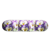Weißer und lila ViolasSkateboard Personalisiertes Deck