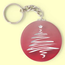 Weißer Weihnachtsbaum schlüsselanhänger