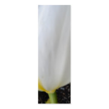Weißes Blumenblatt-Lesezeichen Visitenkarten Vorlage