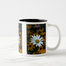 Weißes Gänseblümchen und Blackeyed Susans Tee Haferl