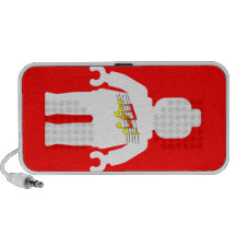 Weißes Minifig mit Notenen-Logo Notebook Speaker