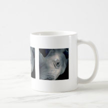 Weißes Nashorn-Kopf Kaffeetasse