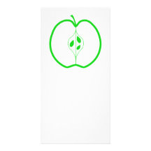 Weißes und grünes Apple halb Individuelle Photo Karten