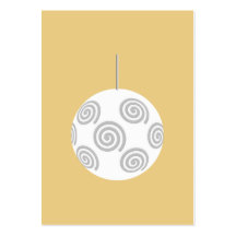 Weißes Weihnachtsflitter. Auf Goldfarbe Visitenkarte