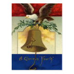 Weißkopfseeadler, Ölzweige und Liberty Bell Postkarten