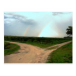 Welcher Weise now~Double Regenbogen an den Kreuzun Postkarten