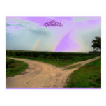 Welcher Weise now~Double Regenbogen an den Kreuzun Postkarte