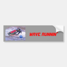 Wellen-Läufer um die Boje Autosticker