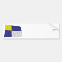 Wellenartig bewegende Flagge Bratislavas Auto Sticker