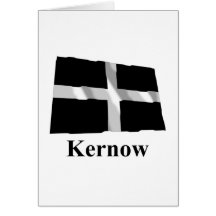 Wellenartig bewegende Flagge Cornwalls mit Namen i Karte