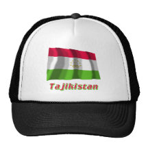 Wellenartig bewegende Flagge Tadschikistans mit Na Baseball Caps