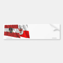 Wellenartig bewegende Flaggen Österreichs u. Tirol Auto Sticker