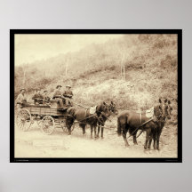 Wells Fargo-Ballast-Schatz-Lastwagen Sd 1890 Posterdruck