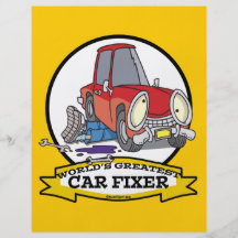WELTBESTER AUTO-FIXIERMITTEL-CARTOON FLYERDRUCK