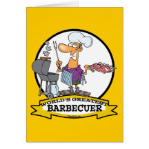 WELTBESTER BARBECUER MANN-CARTOON KARTE