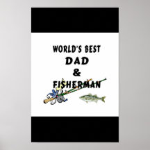 Weltbester Fischen-Vati Plakat