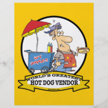 WELTBESTER HOTDOG-VERKÄUFER-MANN-CARTOON PERSONALISIERTE FLYER
