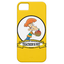 WELTBESTER LEHRER-HAUSTIER-CARTOON iPhone 5 SCHUTZHÜLLEN