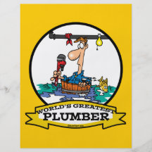 WELTBESTER MANN-CARTOON DES KLEMPNER-IV FLYERBEDRUCKUNG