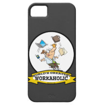 WELTBESTER WORKAHOLIC-MANN-CARTOON iPhone 5 COVER