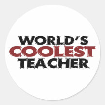 Weltcoolster Lehrer Runder Aufkleber