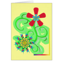 Weltliche Humanist-u. Atheisten-Symbol-Blumen Karte
