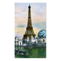 Weltmesse 1889 Paris Frankreich - Vintage Reise Visitenkarte
