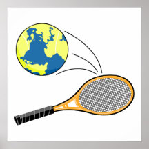 Welttennis-Sportentwurf Posterdrucke
