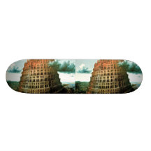 "Wenig" das Pieter-Bruegels Turm von Babel Skateboard Deck