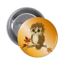 Wenig Herbst-Whoo Eule Anstecknadelbuttons