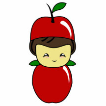 Wenig Kawaii Apple Junge Photostatue