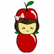 Wenig Kawaii Apple Mädchen Photo Figuren