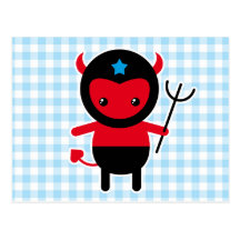 Wenig kawaii Ninja Teufel Postkarte