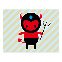 Wenig kawaii Ninja Teufel Postkarte