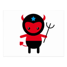 Wenig kawaii Ninja Teufel Postkarte
