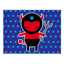 Wenig kawaii Ninja Teufel Postkarte