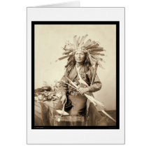 Wenig Oglala Führer an verletztem Knie Sd 1890 Grußkarten